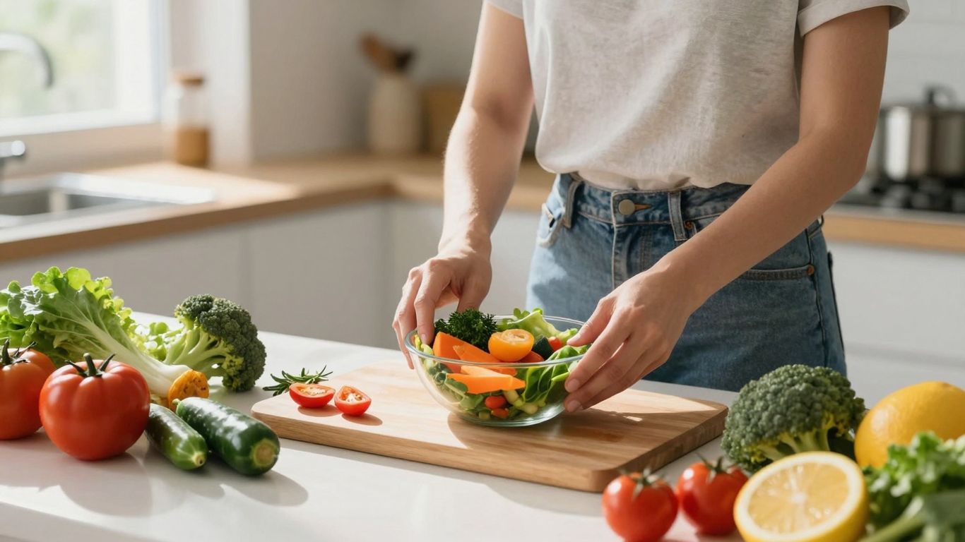 Gesunde Mahlzeit schnell zubereiten im hektischen Alltag.